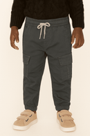 Grey Cargo Pocket Ealsticated Waist Jogger Mid Grey Nawao.com