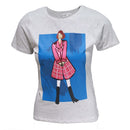Grey Embellished T Shirt Nawao.com