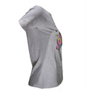 Grey Embellished T Shirt Nawao.com