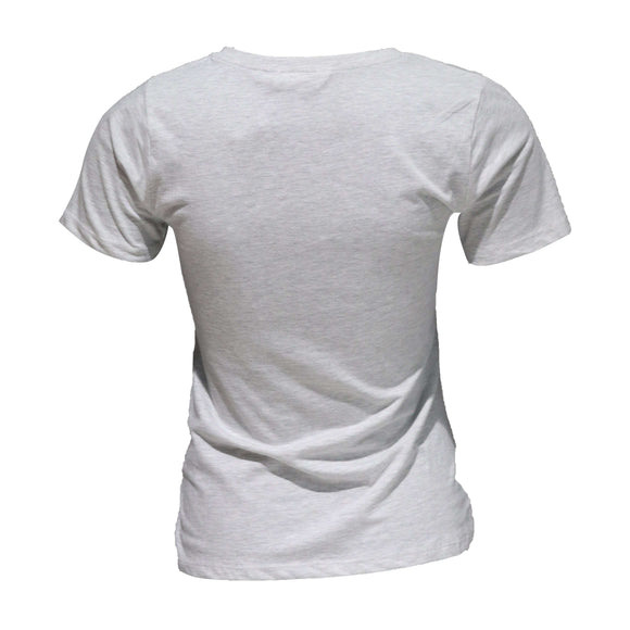 Grey Embellished T Shirt Nawao.com