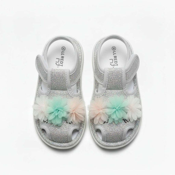 Grey Floral Outsole Sounded Sandal Mid Grey Nawao.com