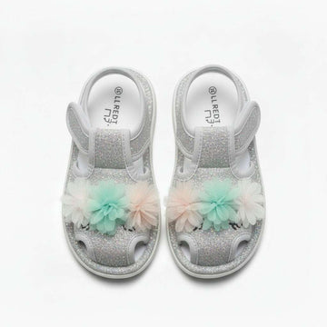 Grey Floral Outsole Sounded Sandal Mid Grey Nawao.com