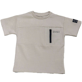 Grey Interlock Drop Shoulder T Shirt Mid Grey Nawao.com