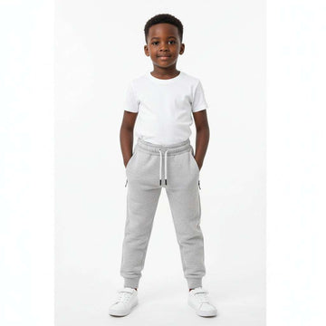 Grey Interlock Zip Pocket Jog Pant Mid Grey Nawao.com