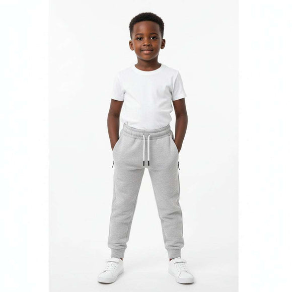 Grey Interlock Zip Pocket Jog Pant Mid Grey Nawao.com