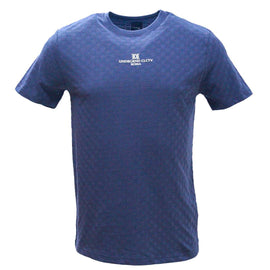 Grey Jacquard T Shirt With Motive Print Dark Grey Nawao.com