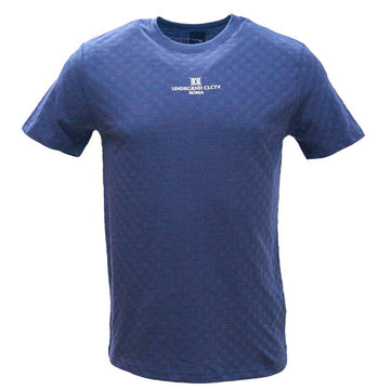 Grey Jacquard T Shirt With Motive Print Dark Grey Nawao.com