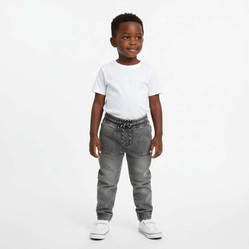 Grey Knitted Pullon Jeans Mid Grey Nawao.com
