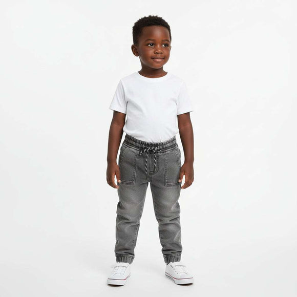 Grey Knitted Pullon Jeans Mid Grey Nawao.com