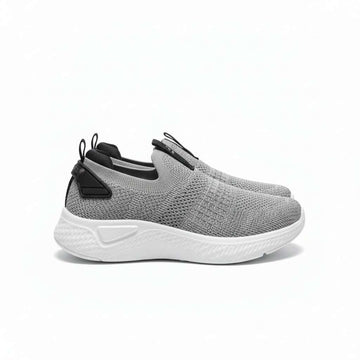 Grey Knitted Slip On Mid Grey Nawao.com