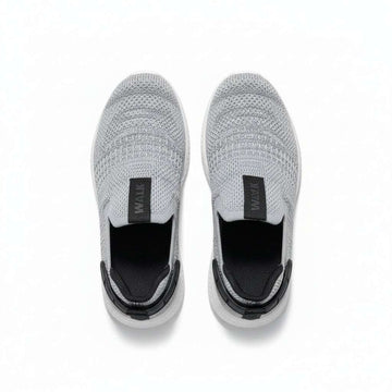 Grey Knitted Slip On Mid Grey Nawao.com