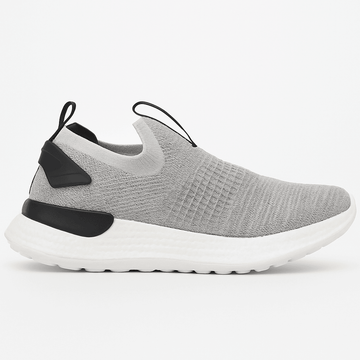 Grey Knitted Slip On Mid Grey Nawao.com