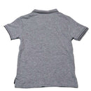 Grey Mandarin Collar Polo Shirt Nawao.com