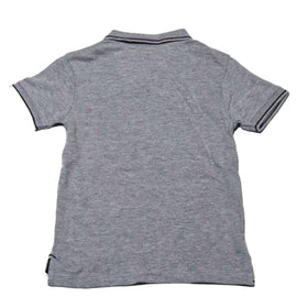 Grey Mandarin Collar Polo Shirt Nawao.com