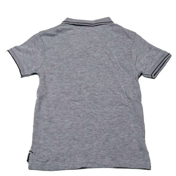 Grey Mandarin Collar Polo Shirt Nawao.com