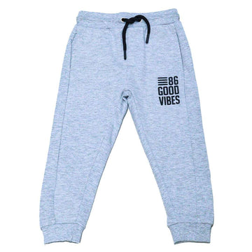 Grey Marl Jogpant With Print Nawao.com