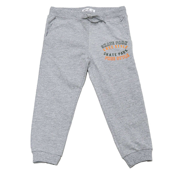 Grey Marl Jogpant With Print Nawao.com