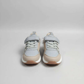 Grey Material Block Chunky Sneakers Nawao.com