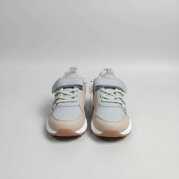 Grey Material Block Chunky Sneakers Nawao.com