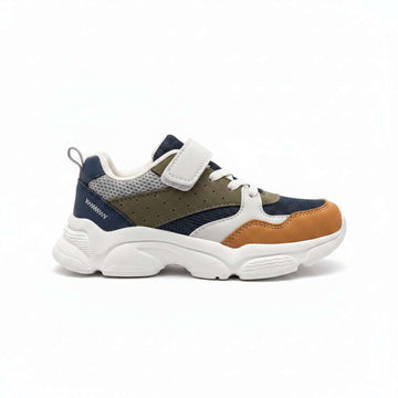 Grey Material Block Chunky Sneakers Pale Grey Nawao.com
