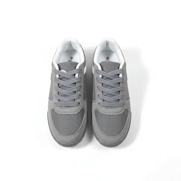 Grey Material Block Sneaker Mid Grey Nawao.com