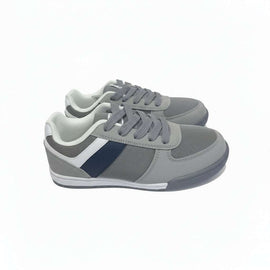 Grey Material Block Sneaker Mid Grey Nawao.com
