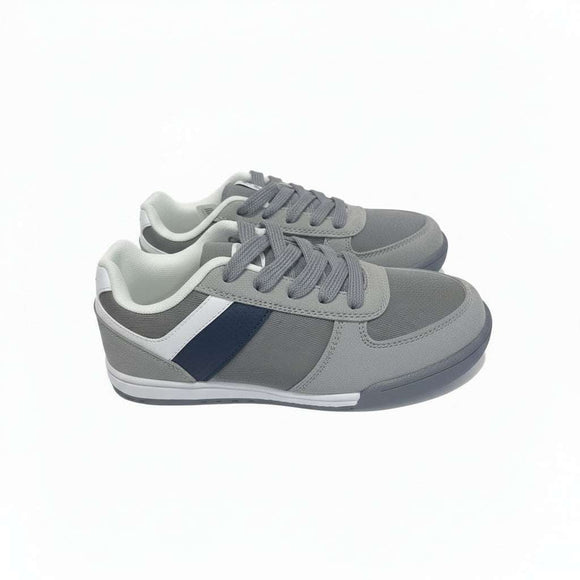 Grey Material Block Sneaker Mid Grey Nawao.com