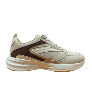 Grey Material Block Sneaker Nawao.com