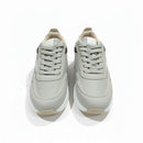 Grey Material Block Sneaker Nawao.com
