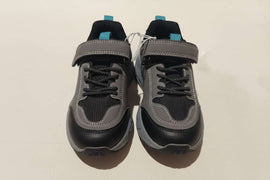 Grey Material Block Sneakers  Mid Grey Nawao.com