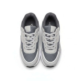 Grey Material Block Sneakers Mid Grey Nawao.com