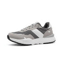 Grey Material Block Sneakers Mid Grey Nawao.com