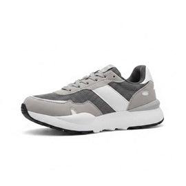 Grey Material Block Sneakers Mid Grey Nawao.com