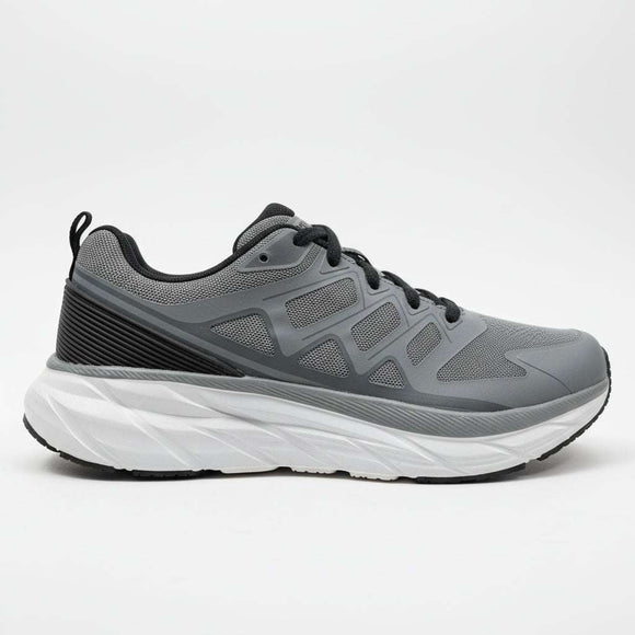Grey Material Block Sneakers Nawao.com