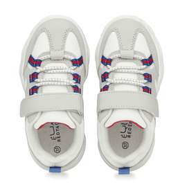 Grey Material Block Sneakers Nawao.com