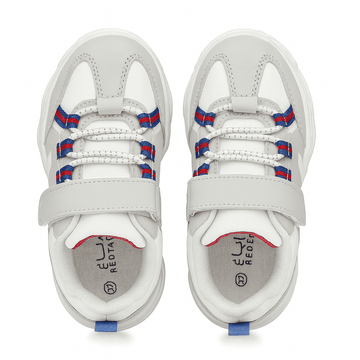 Grey Material Block Sneakers Nawao.com