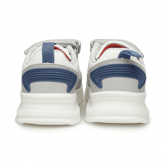 Grey Material Block Sneakers Nawao.com