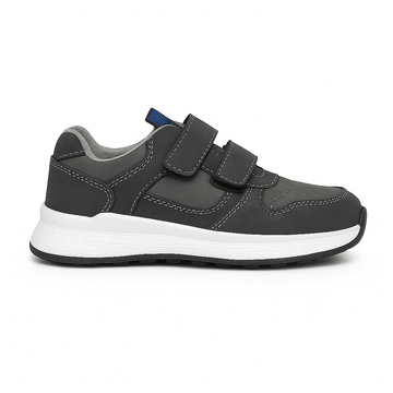 Grey Material Block Sneakers Nawao.com