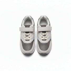 Grey Material Block Sneakers Pale Grey Nawao.com