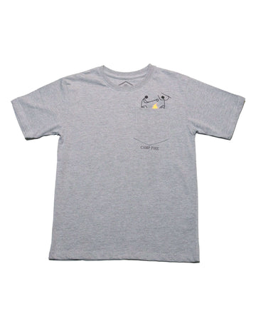 Grey Mel Camp Fire Pocket Tee Nawao.com