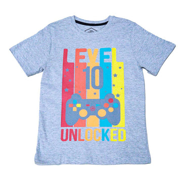 Grey Mel Gaming Controller S S Graphic Tee Mid Grey Nawao.com