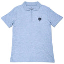 Grey Mel Regular Collar Zipneck Polo Mid Grey Nawao.com