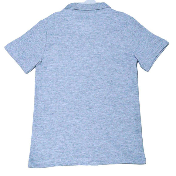 Grey Mel Regular Collar Zipneck Polo Mid Grey Nawao.com