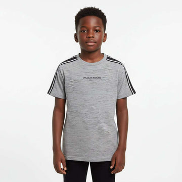 Grey Mel Unclear Future Hd Print Tee With Shoulder Tape Mid Grey Nawao.com