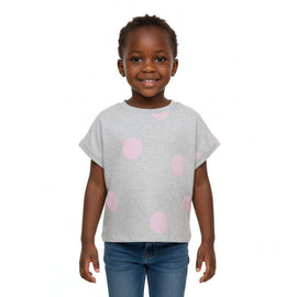 Grey Melange Aop Boxy T Shirt Mid Grey Nawao.com