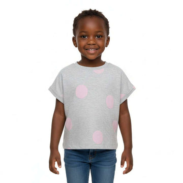 Grey Melange Aop Boxy T Shirt Mid Grey Nawao.com