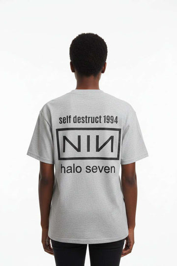 Grey Melange Drop Shoulder Oversize T Shirt Mid Grey Uk8 Nawao.com