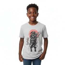 Grey Melange Samurai S S Graphic Tee Mid Grey Nawao.com