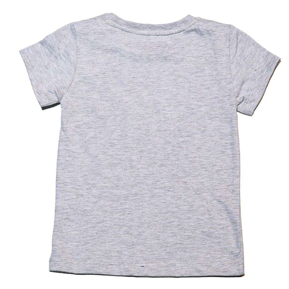 Grey Melange Ss Fairytale Placement Print T Shirt Nawao.com