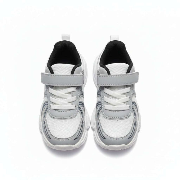 Grey Overlayed Trainer White Nawao.com